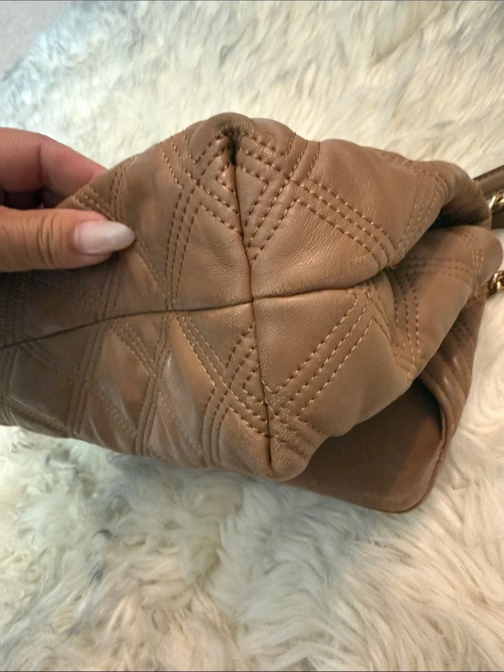 Tory Burch Flemming convertible quilted Bag with Gold Chain